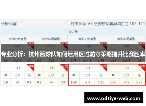 专业分析：杭州篮球队如何运用区域防守策略提升比赛胜率